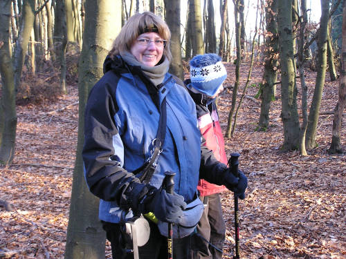 Andrea, Nils und unsere Hunde Jimmy und Tobi traf ich kurz vor dem Gipfel vom Olsberg.